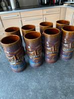 Set vintage keramiek Tiki mugs - cocktail bekers, Antiquités & Art, Curiosités & Brocante, Enlèvement ou Envoi