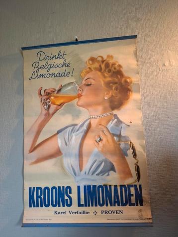 Oude affiche kroons limo proven, Enlèvement ou Envoi, Comme neuf