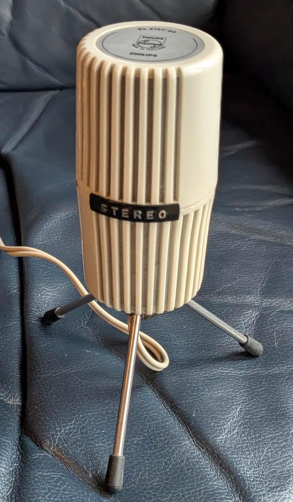 Vintage Philips EL3757/00 dynamische stereomicrofoon 1960's, Muziek en Instrumenten, Microfoons, Gebruikt, Ophalen of Verzenden