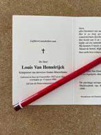 LID VAN DE PARACOMMANDOVRIENDEN DHR LOUIS VAN HEMELRIJCK, Verzamelen, Bidprentjes en Rouwkaarten, Ophalen of Verzenden, Bidprentje
