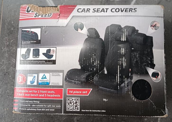 Housses de sièges voiture – Set complet 14 pièces (neuf), Autos : Pièces & Accessoires, Habitacle & Garnissage, Enlèvement