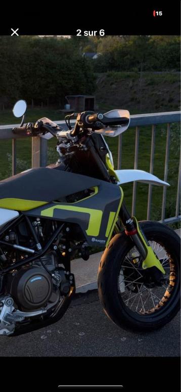 Husquvarna 701 sm 2023, Particulier, Permis Moto A2 minimum, 12 à 35 kW, 1 cylindre