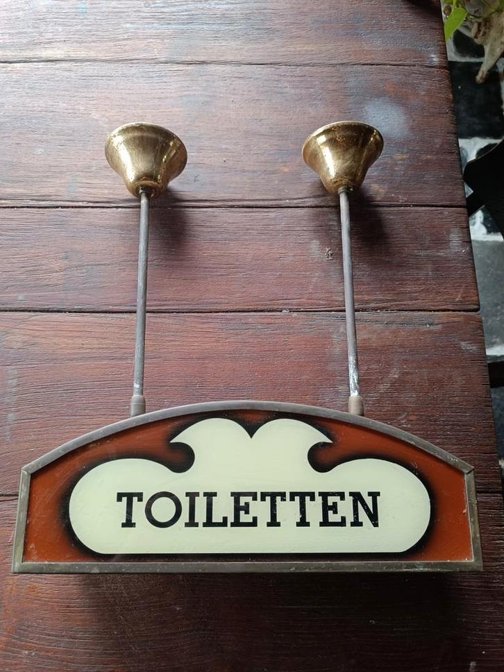 Vintage Plafondlamp toiletten, Antiek en Kunst, Antiek | Spiegels, Ophalen of Verzenden