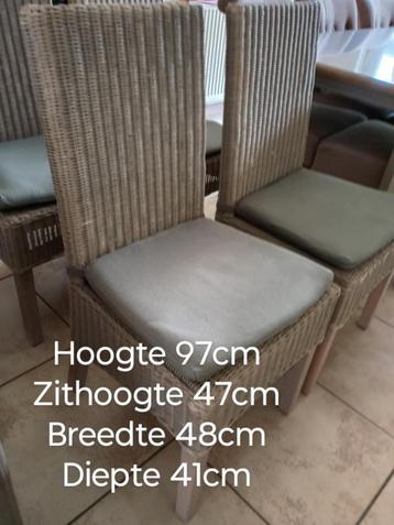 4 Rotanstoelen, Enlèvement, Comme neuf, Osier ou Rotin