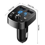 Chargeur de Voiture Transmetteur FM Bluetooth - Lecteur MP3,, Envoi, Neuf