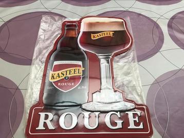 Kasteelbier rouge reclamebord metaal beschikbaar voor biedingen
