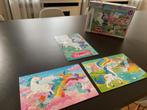 Set van 3 unicorn puzzels, Ophalen of Verzenden, 10 tot 50 stukjes, Zo goed als nieuw, 2 tot 4 jaar