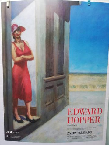 EDWARD   HOPPER  -  1993, Rectangulaire vertical, Comme neuf, Autres sujets/thèmes, Affiche ou Poster pour porte ou plus grand