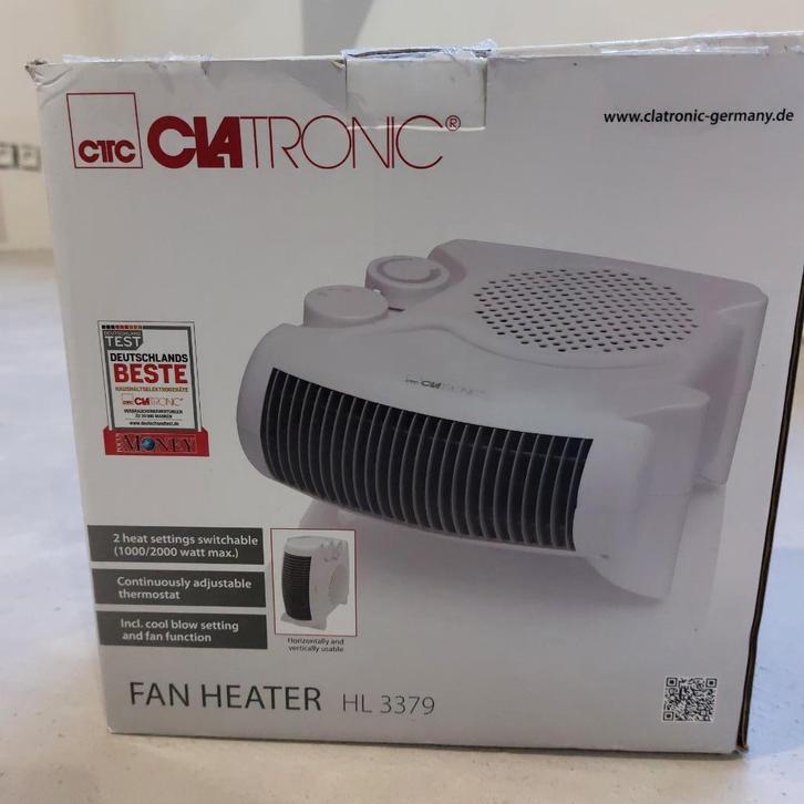 Clatronic 1kw/2kw luchtverhitter, Doe-het-zelf en Bouw, Verwarming en Radiatoren, Zo goed als nieuw, Radiator, 800 watt of meer