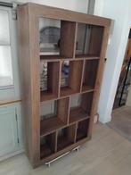 boekenkast in donkerbruin houtstructuur, Ophalen of Verzenden, Gebruikt