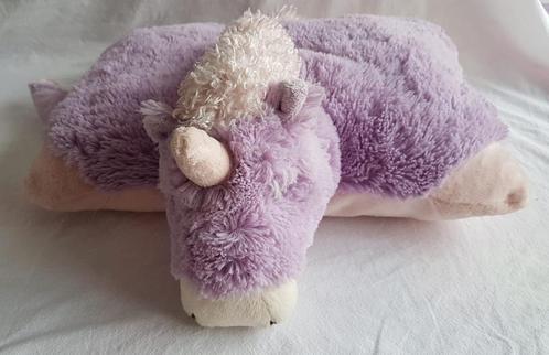 Kussen 30H 30B + knuffel 28H 47B eenhoorn paars, Enfants & Bébés, Jouets | Peluches, Comme neuf, Cheval, Enlèvement ou Envoi