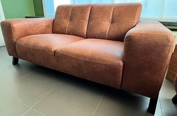 3-zit en 2-zit in nieuwstaat, Huis en Inrichting, Zetels | Zetels, Zo goed als nieuw, Rechte bank, Overige materialen, Ophalen