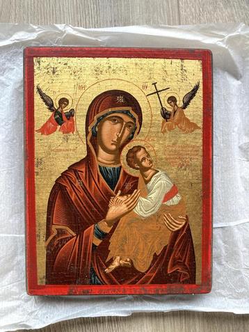 Byzantijnse Icoon – Handgeschilderd op Hout (Griekenland) beschikbaar voor biedingen