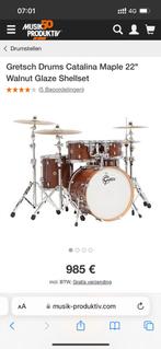 Gretsch Catalina + cymbalen + hardware, Muziek en Instrumenten, Drumstellen en Slagwerk, Ophalen, Gebruikt