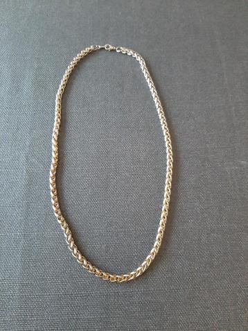 ronde halsketting zilver-goudkleurig,lengte 60 beschikbaar voor biedingen