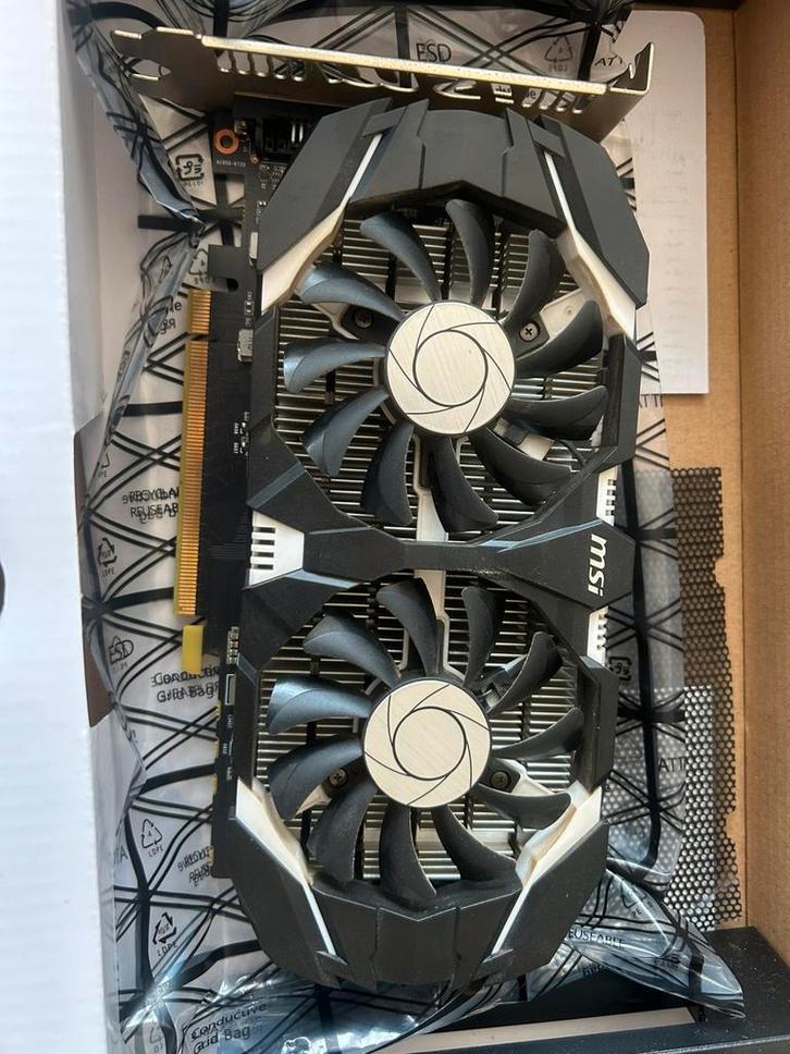 MSI GeForce GTX 1050 Ti 4GT OC + 2x 8GB RAM MODULES, Computers en Software, Videokaarten, Zo goed als nieuw, Nvidia, PCI, GDDR5
