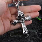 Skull hanger met kruis, Overige materialen, Verzenden, Nieuw, Kruis of Symbool