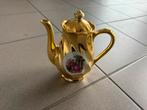 Vintage vergulde koffie- of theepot met romantische scène, Antiek en Kunst, Ophalen