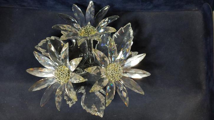 Swarovski - Bouquet de fleurs (3 marguerites), Collections, Swarovski, Utilisé, Figurine, Enlèvement