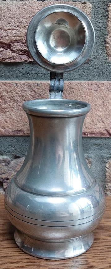 Tinnen kannetje met deksel - Peltro Puro - 95% Tin - € 9 beschikbaar voor biedingen