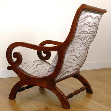 Koloniale fauteuil Victoria — restored four_to_seven_chairs beschikbaar voor biedingen