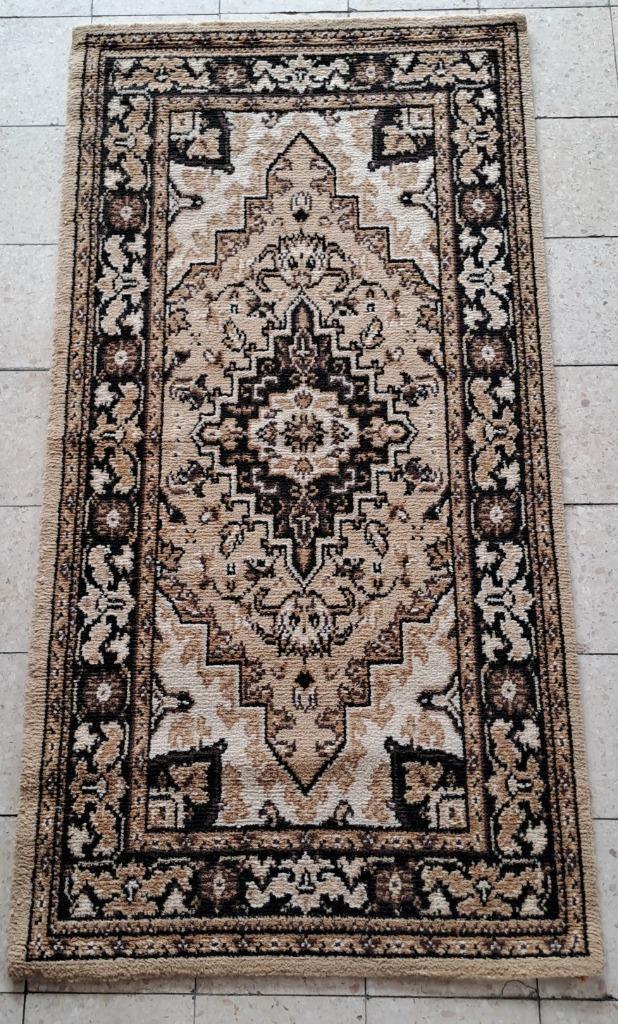 Rechthoekig tapijt, Huis en Inrichting, Badkamer | Badtextiel en Accessoires, Gebruikt, Badmat, Bruin, Ophalen of Verzenden