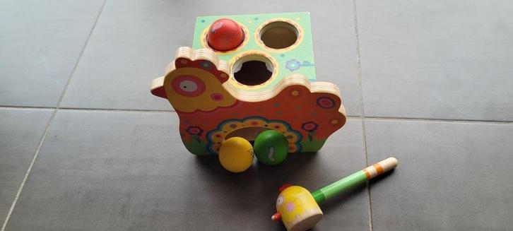Hamertje klop, Kinderen en Baby's, Speelgoed | Houten speelgoed, Gebruikt, Overige typen, Ophalen of Verzenden