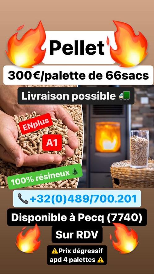🔥🚛Pellet (4,54€) 100% résineux ENplus A1 FSC  🔥🚛, Jardin & Terrasse, Bois de chauffage