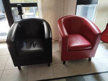 Rood en Zwart stoelen