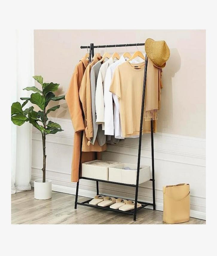 Kledingrek met schoenenrek – zwart – €17, Kleding | Dames, Kledingrekken, Gebruikt, Ophalen