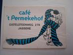 F: café Permekehof Jabbeke stripfiguur, Ophalen of Verzenden, Zo goed als nieuw, Bedrijf of Vereniging