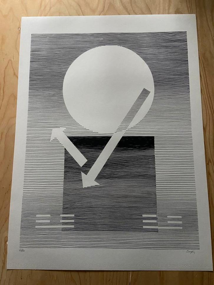 Originele zeefdruk - Michel Seuphor (Parijs), Antiek en Kunst, Kunst | Litho's en Zeefdrukken, Ophalen