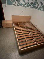 2 persoonsbed 160x200, Huis en Inrichting, Ophalen, Gebruikt, Bruin, Tweepersoons