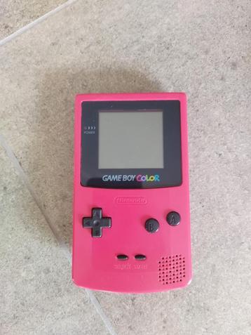 Gameboy color (roze) + games + beschermtas - WERKENDE STAAT