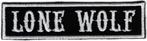 Lone Wolf stoffen opstrijk patch embleem #9, Motoren, Verzenden, Nieuw