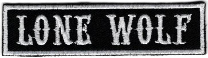 Lone Wolf stoffen opstrijk patch embleem #9, Motoren, Accessoires | Overige, Nieuw, Verzenden