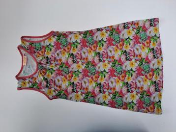 Mt 134 Veelkleurige jurk zonder mouwen bloemen en vetplanten beschikbaar voor biedingen