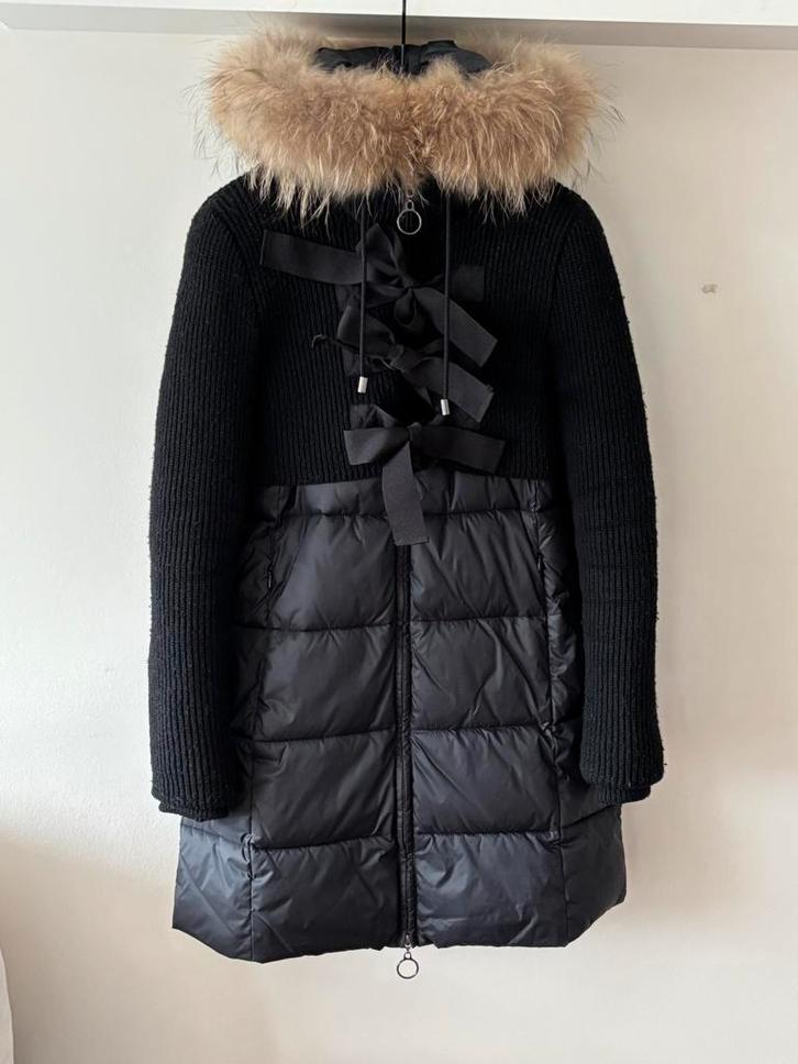 Mantel Twin-Set XS, Kleding | Dames, Jassen | Winter, Zo goed als nieuw, Maat 34 (XS) of kleiner, Zwart, Ophalen of Verzenden