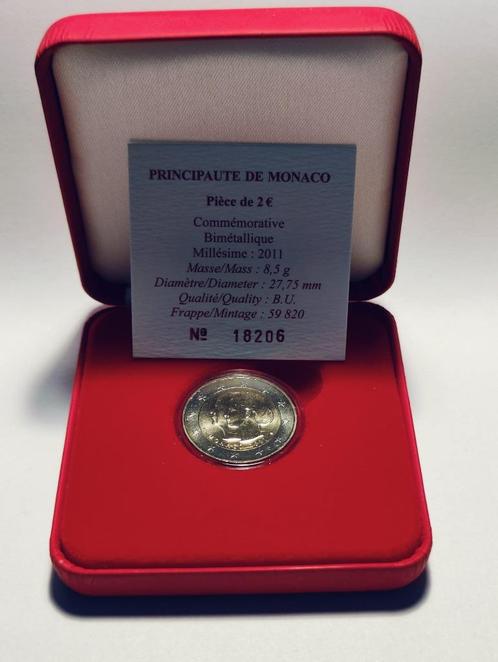 Monaco 2 euro Huwelijk Vorst Albert II en Charlene Wittstock, Postzegels en Munten, Munten | Europa | Euromunten, Losse munt, 2 euro