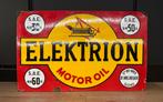 Emaille Reclamebord ELEKTRION Motor Oil, Verzamelen, Ophalen of Verzenden, Reclamebord