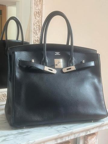 Hermes Birkin 35 met entrupy certificaat, Enlèvement, Noir
