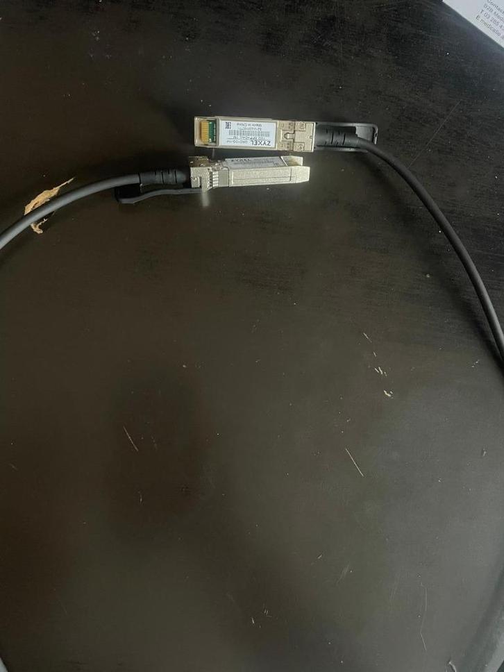 SFP+ DAC Kabel 10Gbps Direct Attach Copper Zyxel DAC10G, Computers en Software, Pc- en Netwerkkabels, Zo goed als nieuw, Ophalen of Verzenden