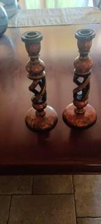 houten kandelaars, Antiek en Kunst, Ophalen