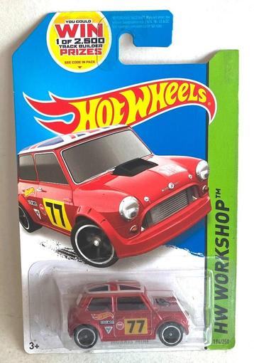 MINI rood UNION JACK Hot Wheels WORKSHOP All Stars #194/250. beschikbaar voor biedingen
