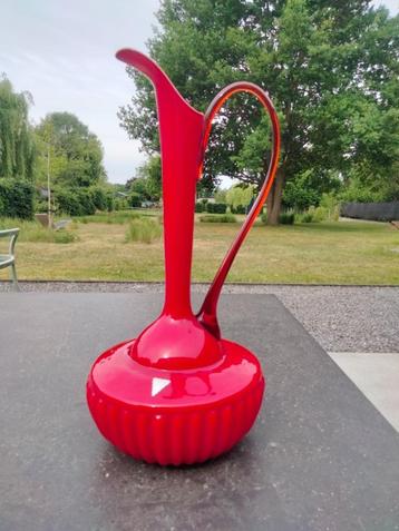 1960s vintage rood opaline glas Italy Empoli ? beschikbaar voor biedingen