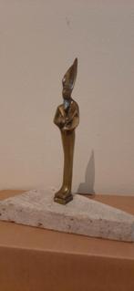 Egyptisch koperen beeldje, heilige, farao? 15cm, Antiek en Kunst, Kunst | Beelden en Houtsnijwerken, Ophalen of Verzenden