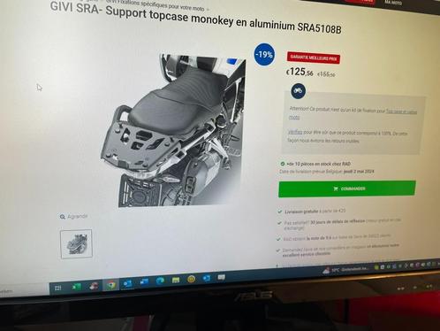 GIVI SRA-Support topcase monokey/Trekker Outback Monokey, Motoren, Accessoires | Koffers en Tassen, Zo goed als nieuw, Ophalen