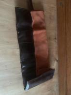Vintage bruine en oranje leren horlogekast voor 6 horloges, Ophalen of Verzenden