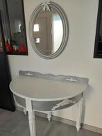 Console de style avec miroir., Ophalen, 50 tot 100 cm, Zo goed als nieuw, Eikenhout