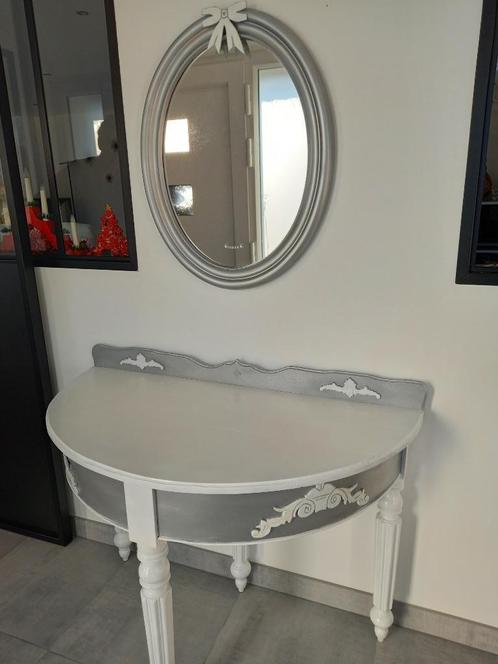 Console de style avec miroir., Huis en Inrichting, Tafels | Sidetables, Zo goed als nieuw, 25 tot 50 cm, 50 tot 100 cm, Overige vormen